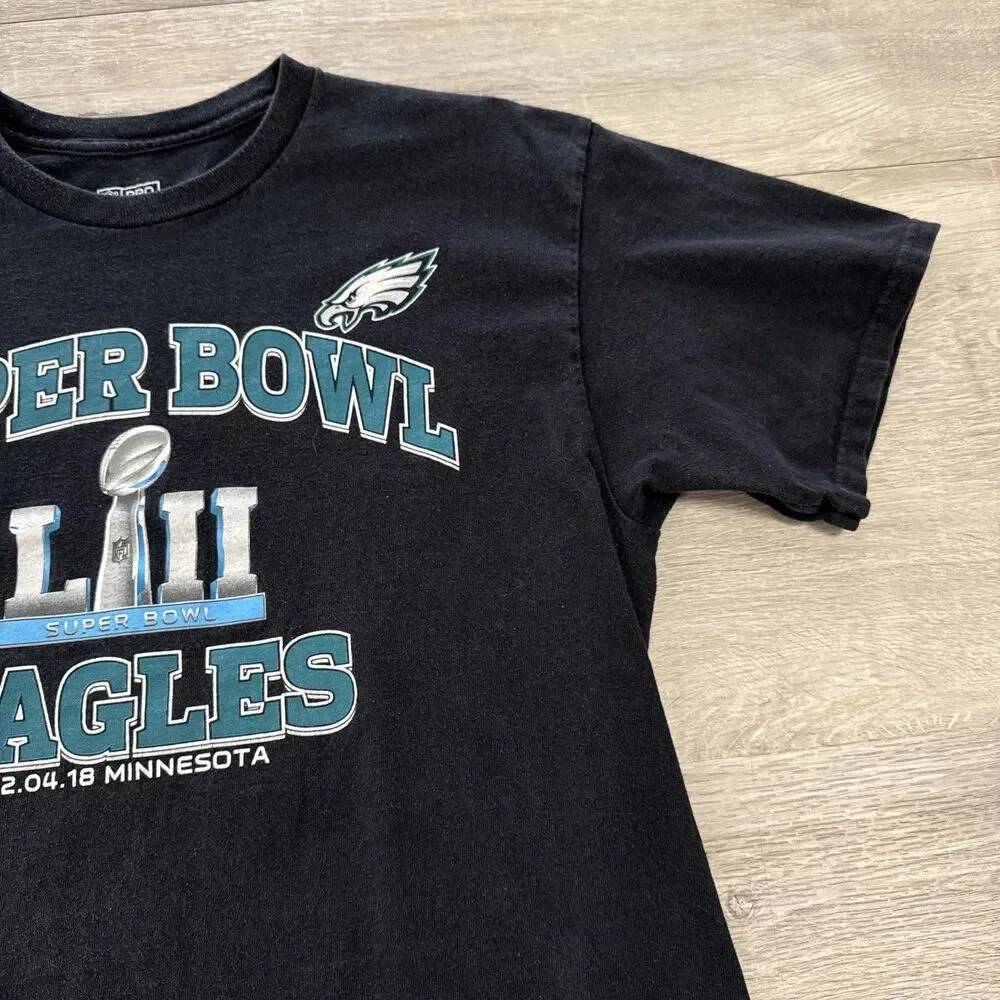 Philadelphia Eagles Shirt Super Bowl LII Champions NFL Men's Black Large